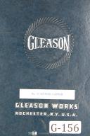 Gleason-Gleason No. 17 Combination Testing Lapping Machine, Parts Lists Manual-#17-No. 17-01